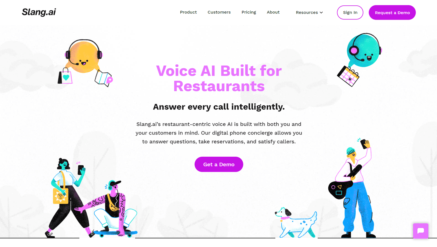 Voice AI answering service demo