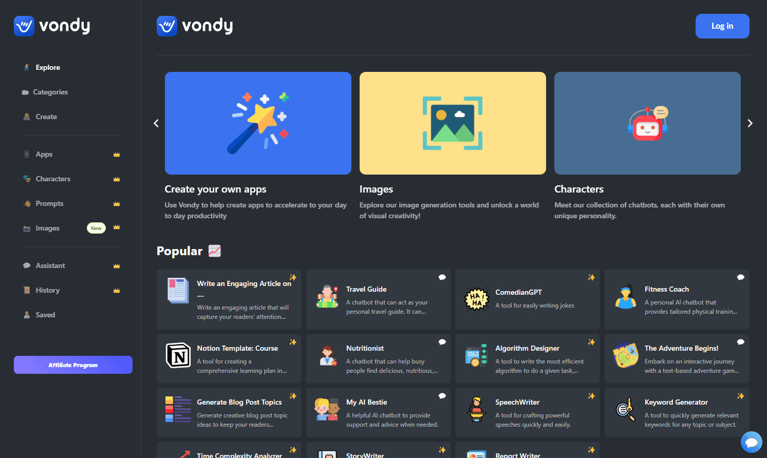 Vondy's homepage showcasing wedding vendors