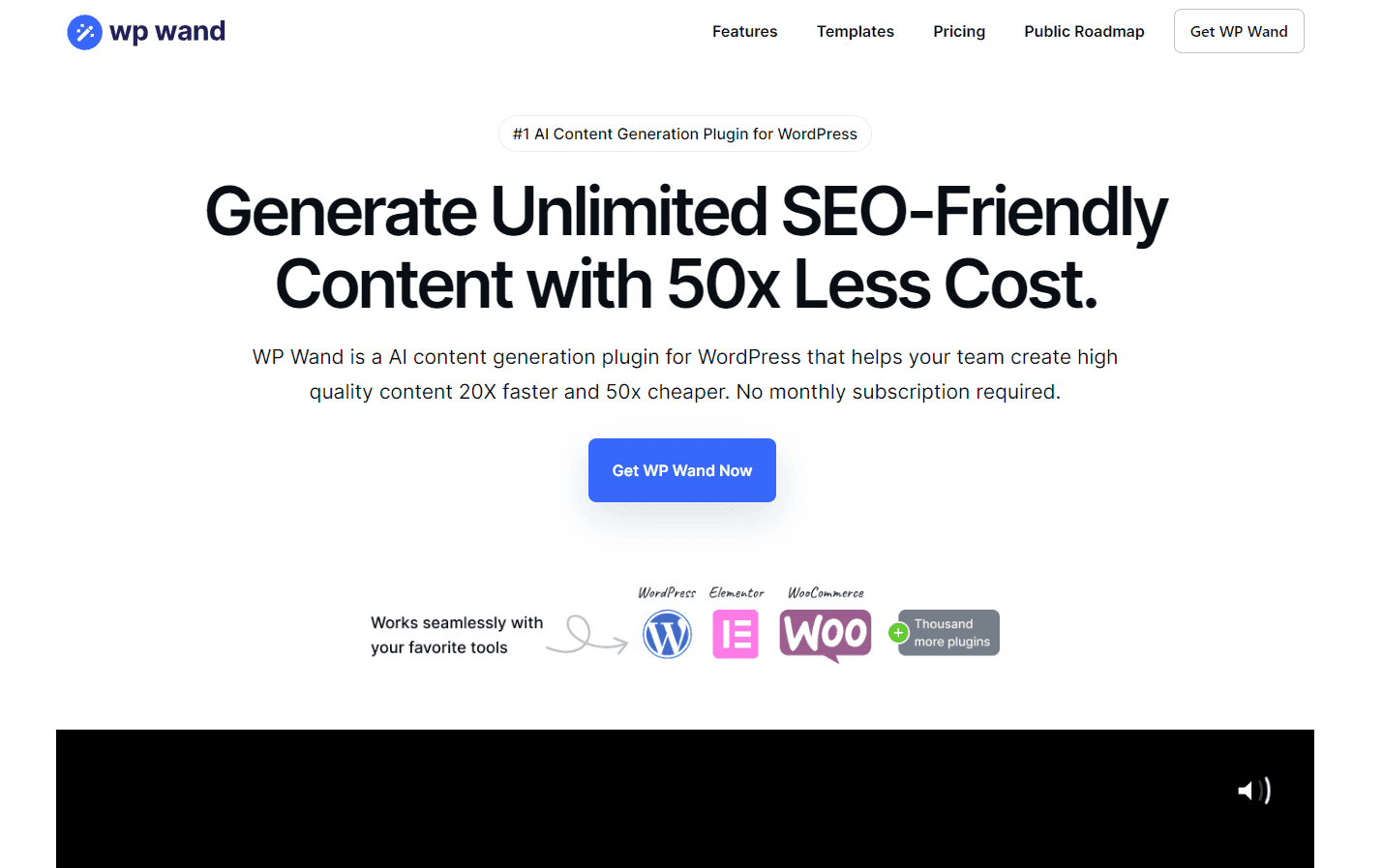 WP Wand WordPress plugin interface