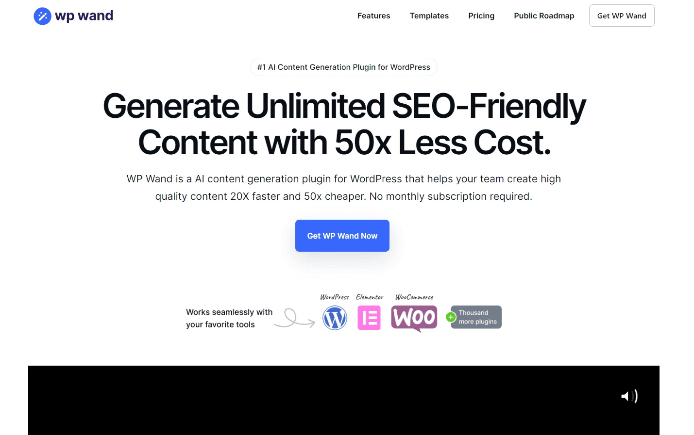 WP Wand WordPress plugin interface