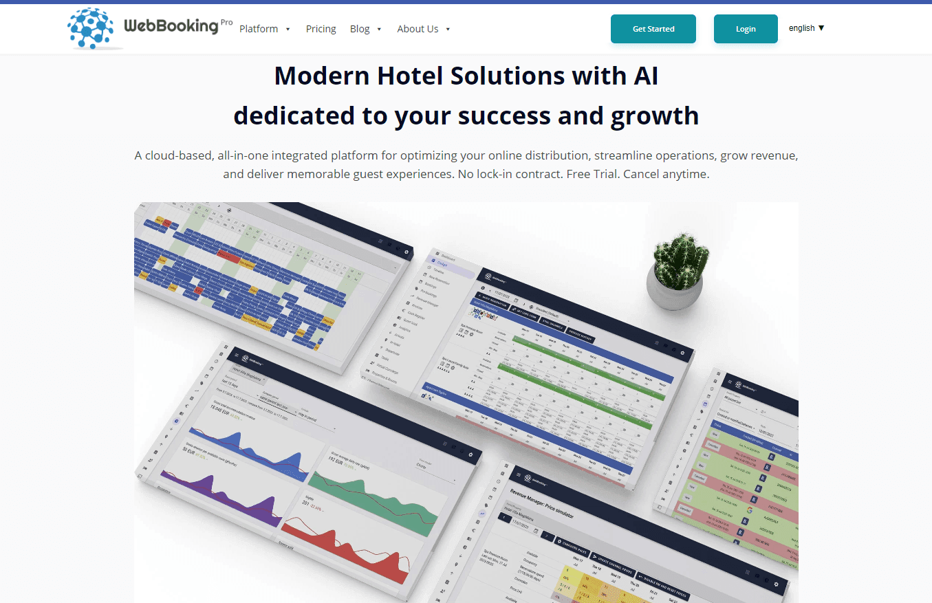 WebBookingPro interface showcasing booking management tools