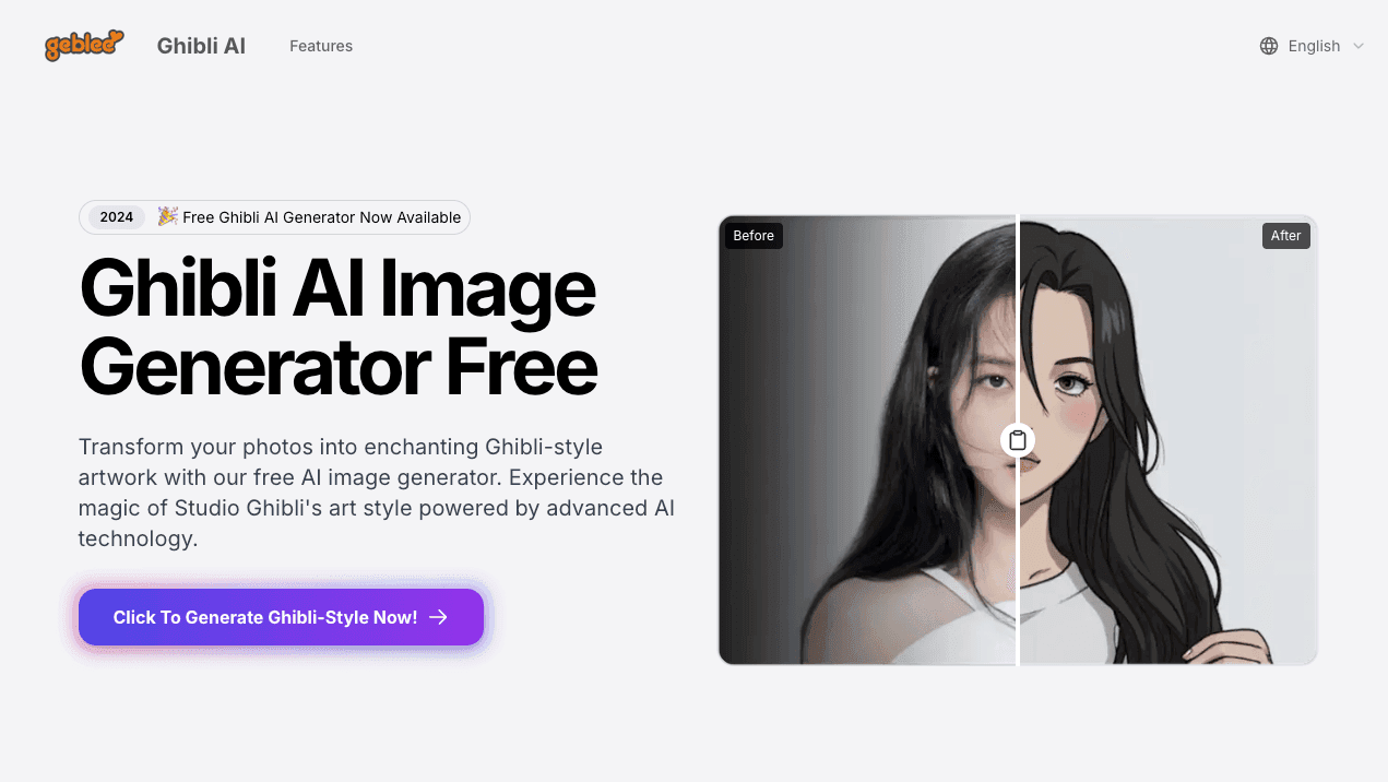 Ghibli AI Image Generator ai art & image creation tool screenshot