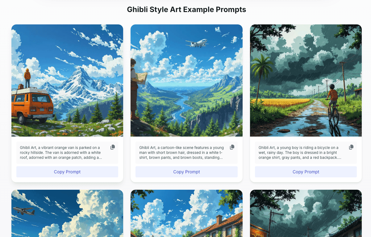 Ghibli AI Image Generator ai art & image creation tool screenshot