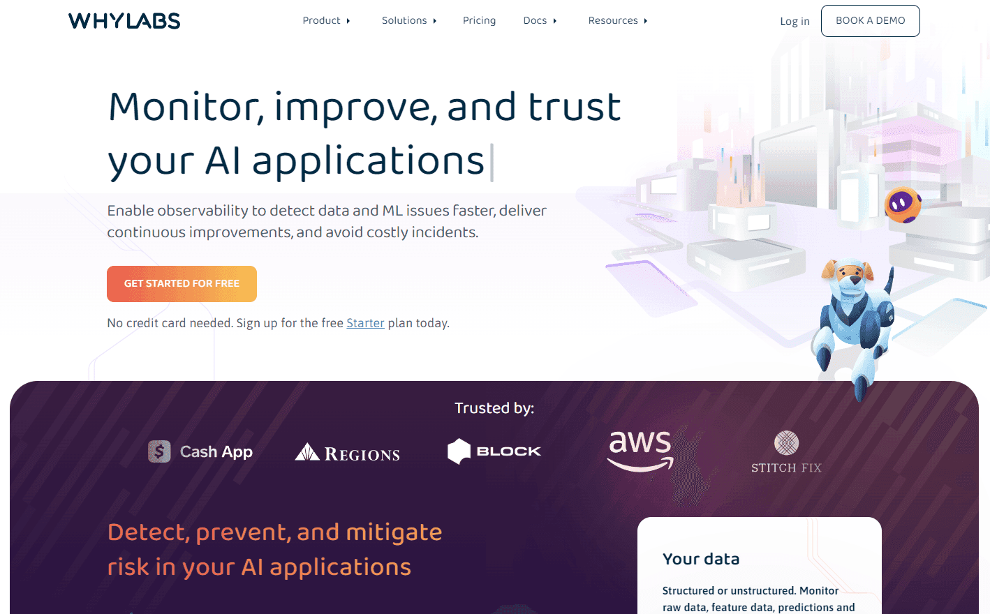 WhyLabs AI Observability Platform Interface