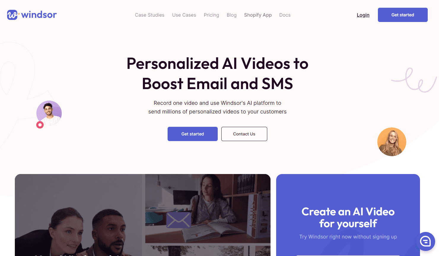 Windsor.io AI video platform interface