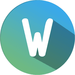WiziShop logo with blue and white colors.