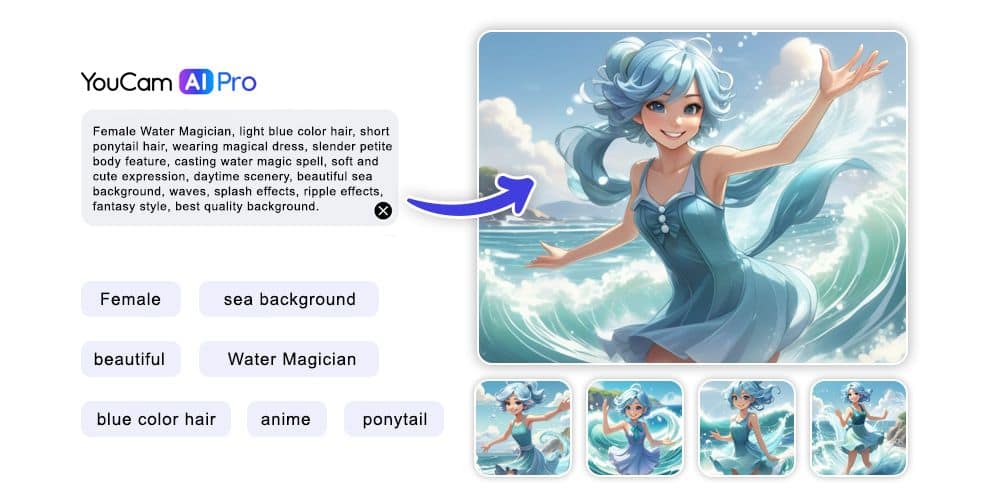 YouCam AI Pro ai art & image creation tool screenshot