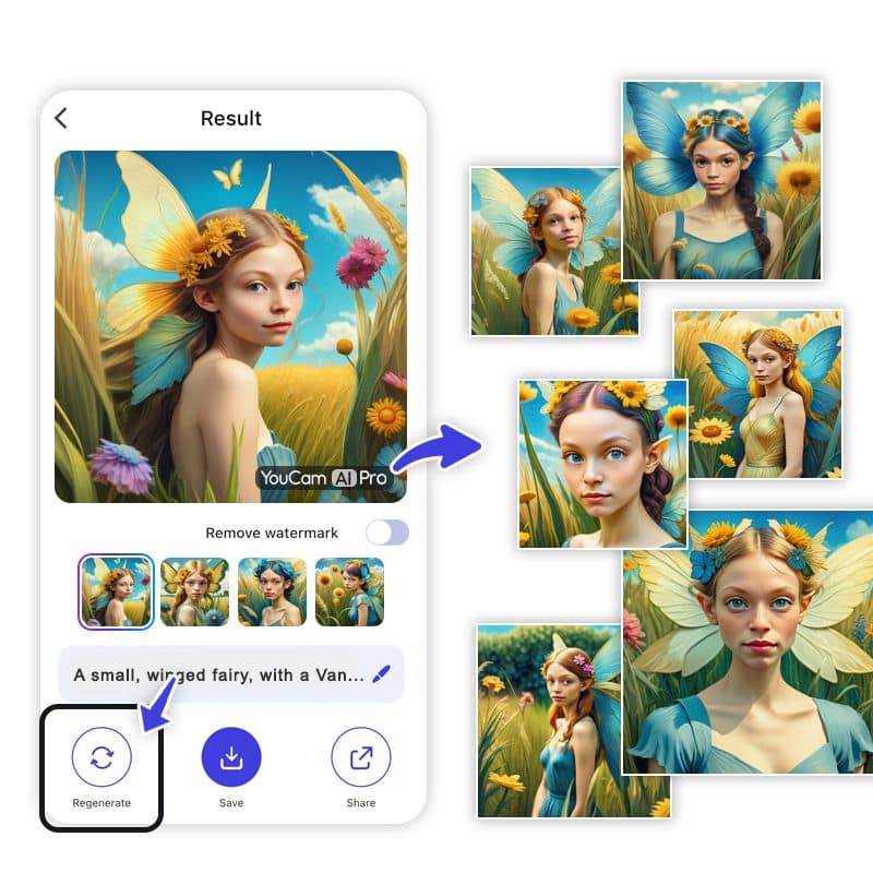 YouCam AI Pro ai art & image creation tool screenshot 2