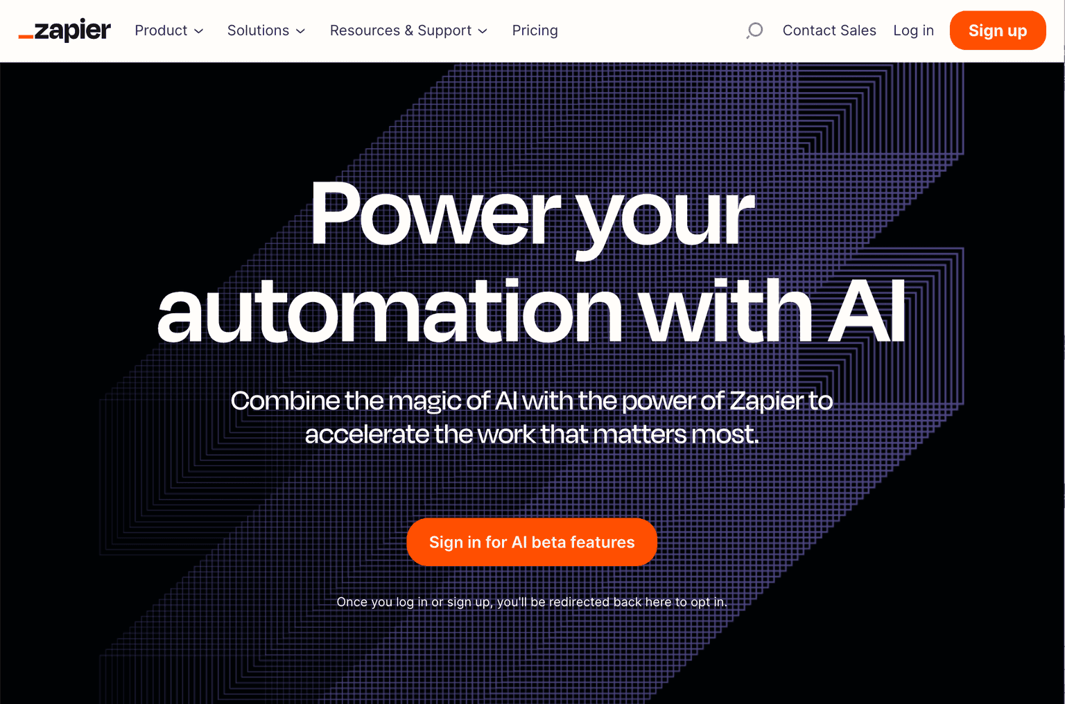 Zapier with workflow automation graphics.