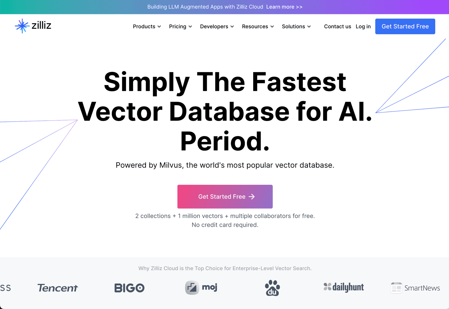 Zilliz platform interface showcasing vector database functionalities
