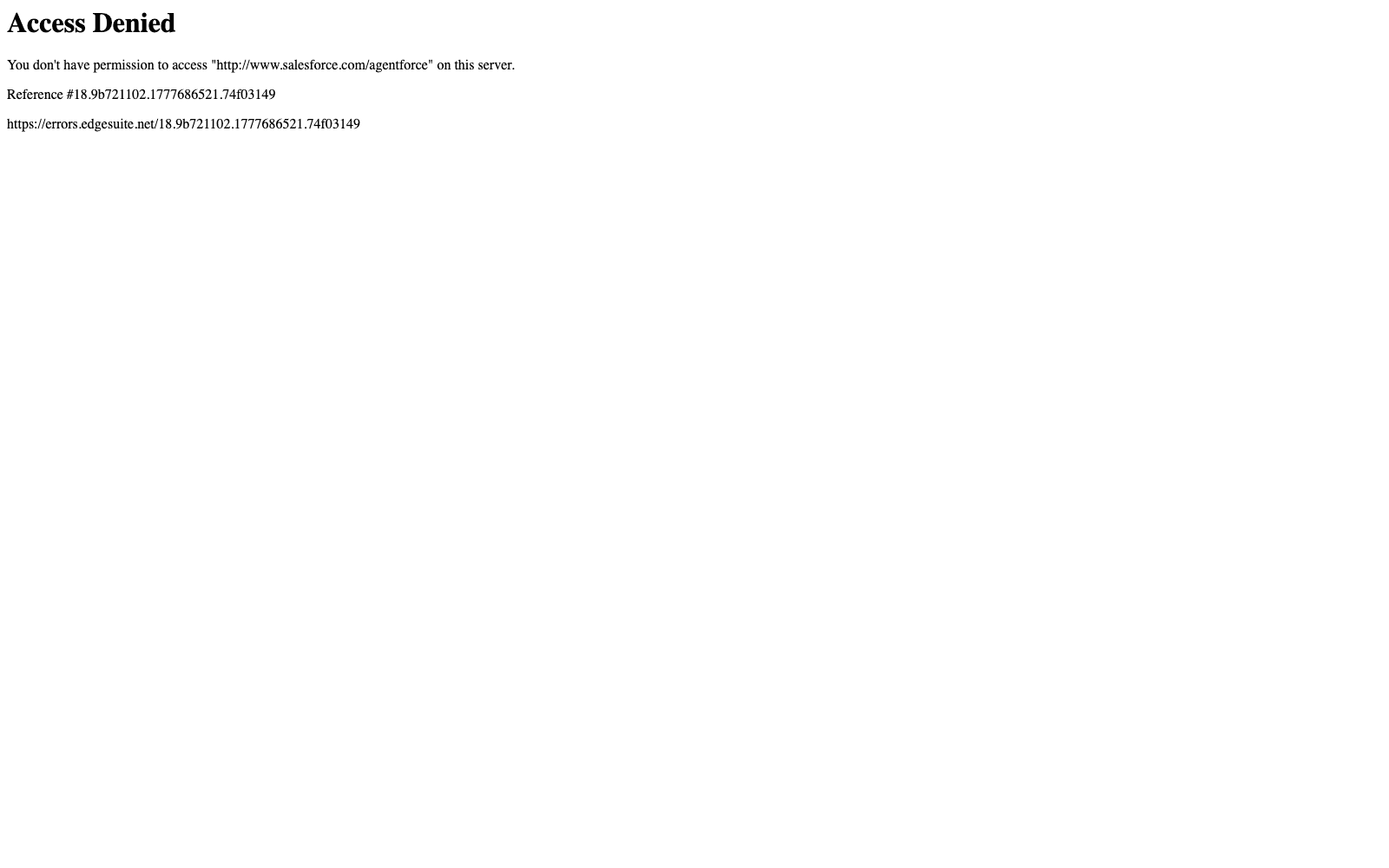 Agentforce customer support tool screenshot