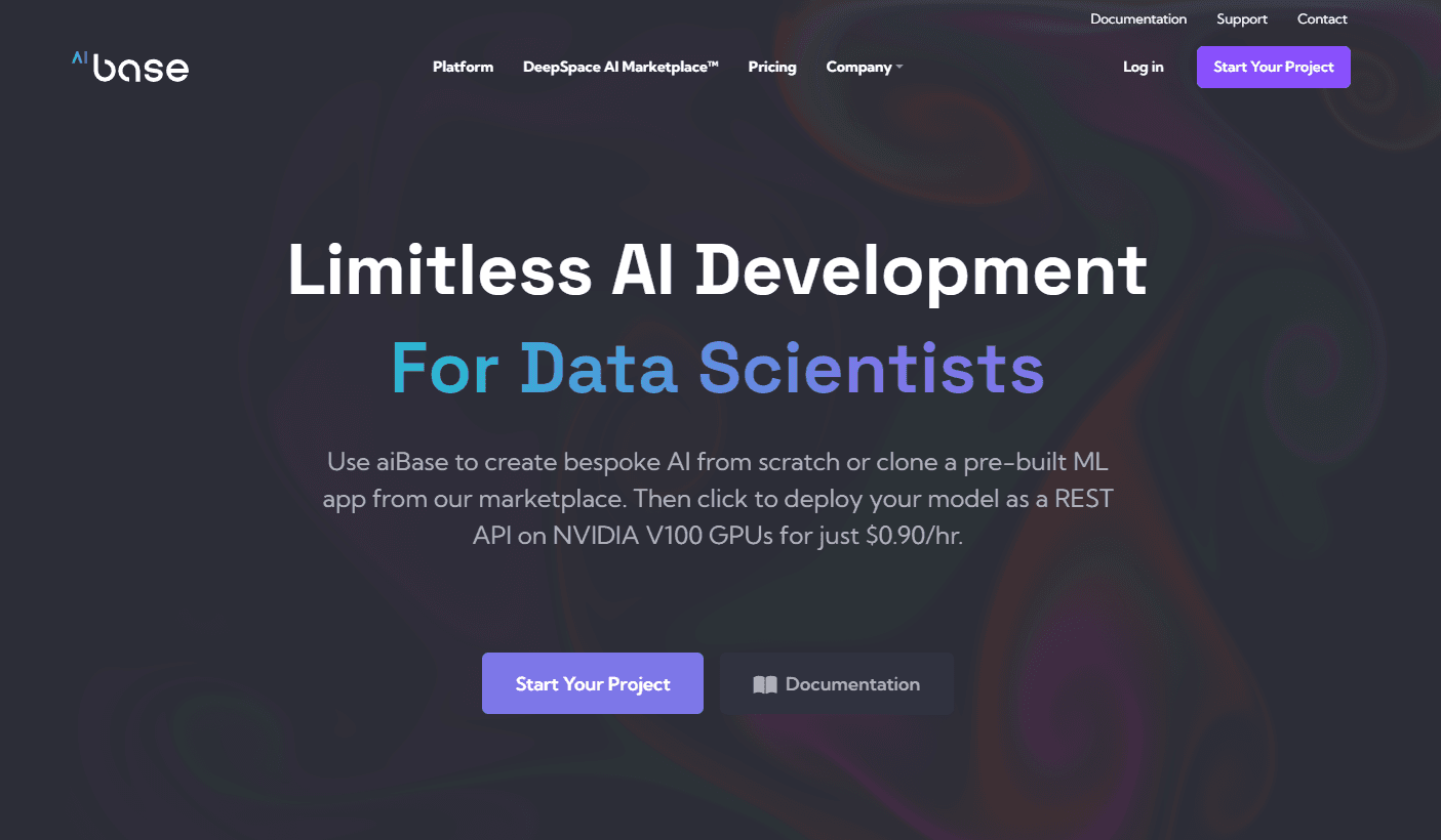 aiBase's intuitive dashboard for AI development.