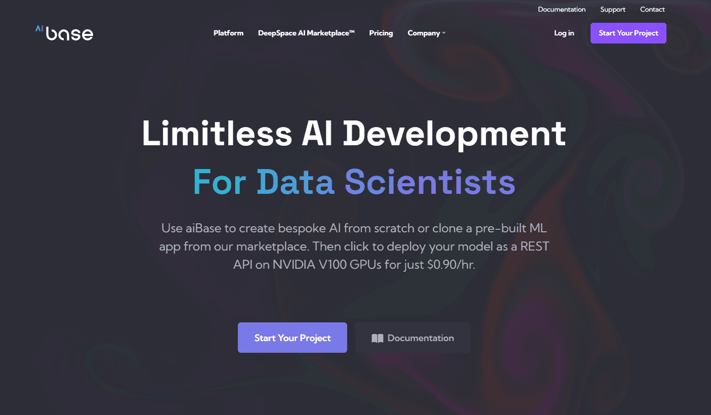 aiBase's intuitive dashboard for AI development.