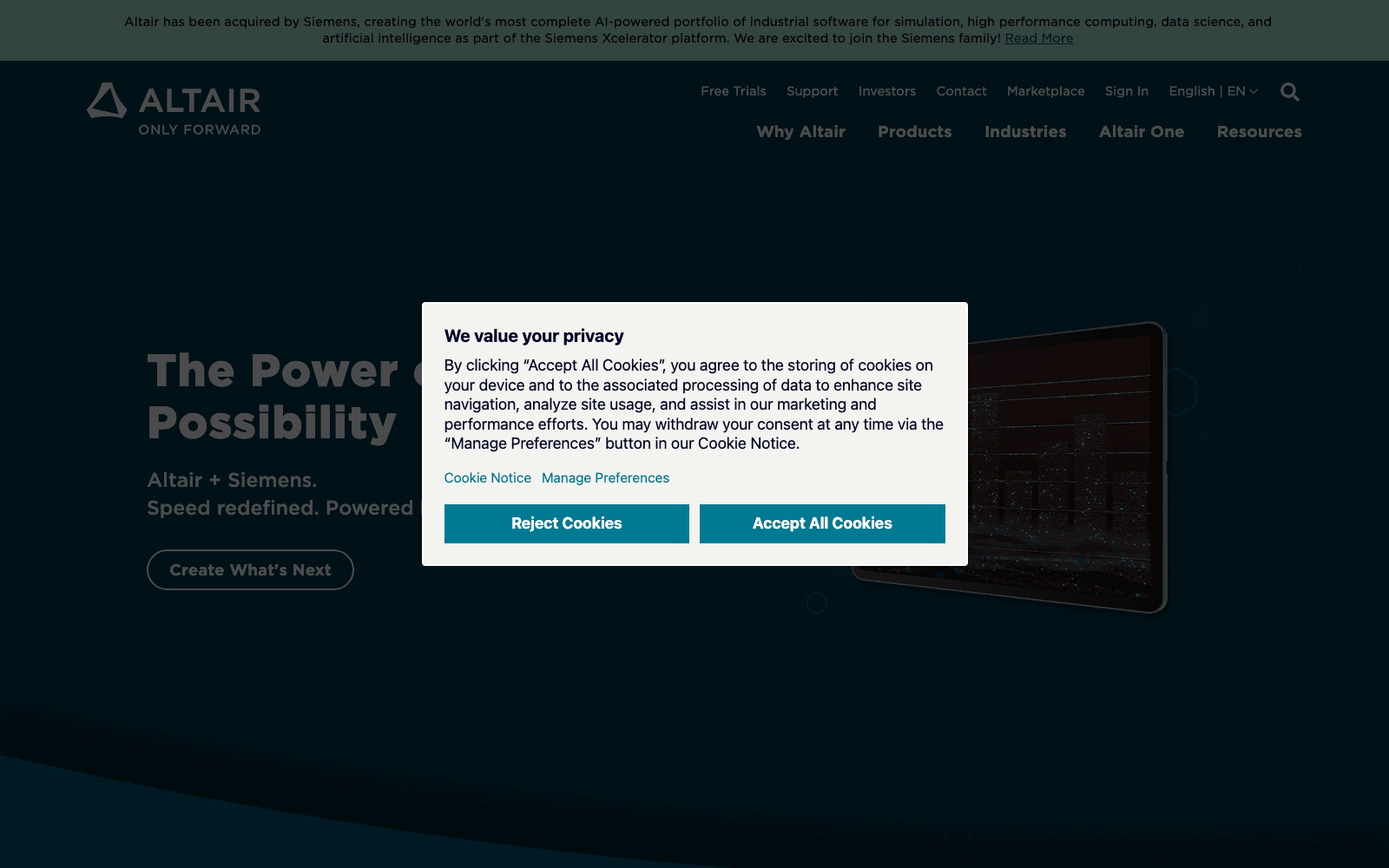Altair ai infrastructure tool screenshot