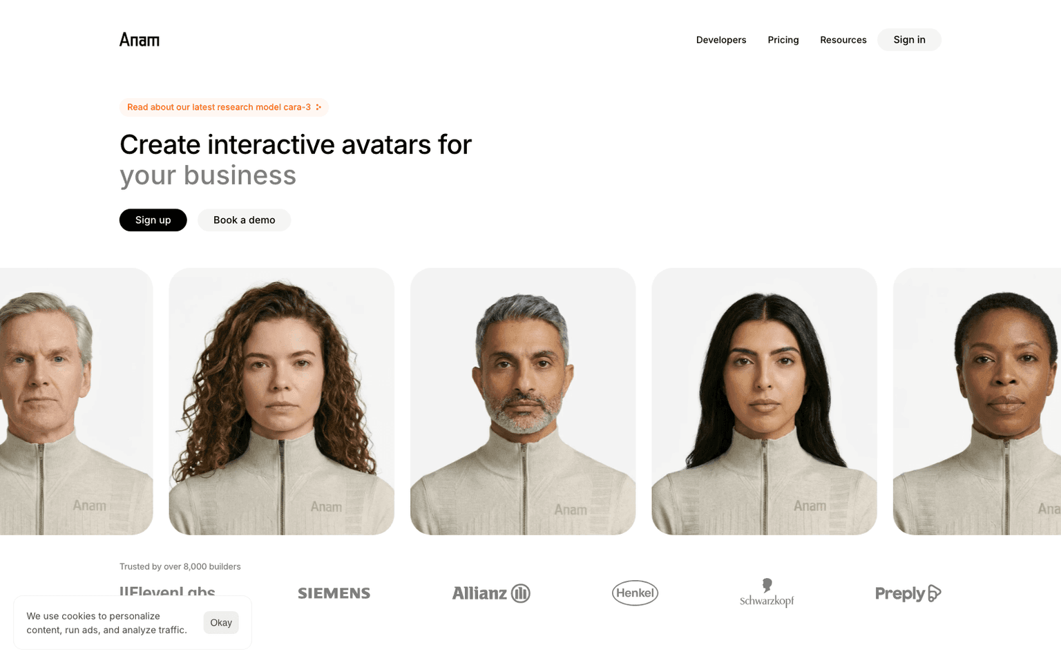 Anam video creation tool screenshot