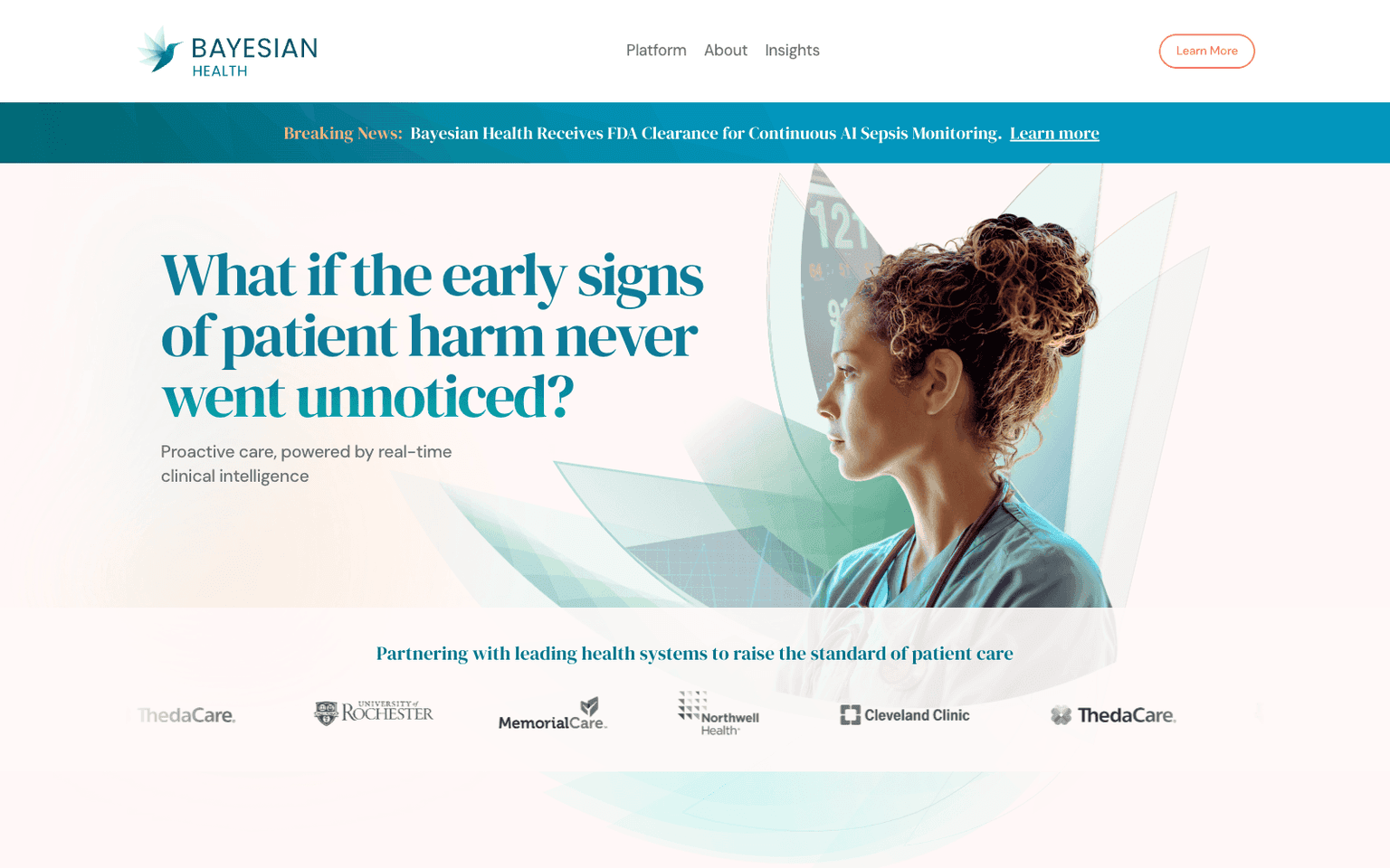 Bayesian Health healthcare tool screenshot