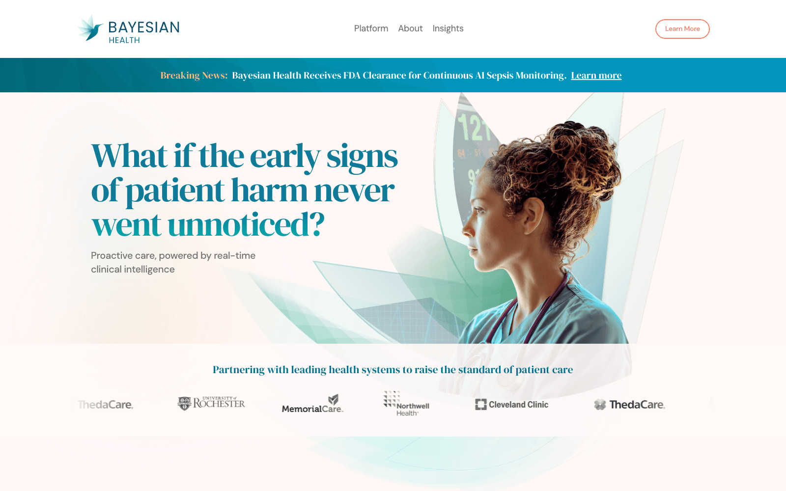 Bayesian Health healthcare tool screenshot