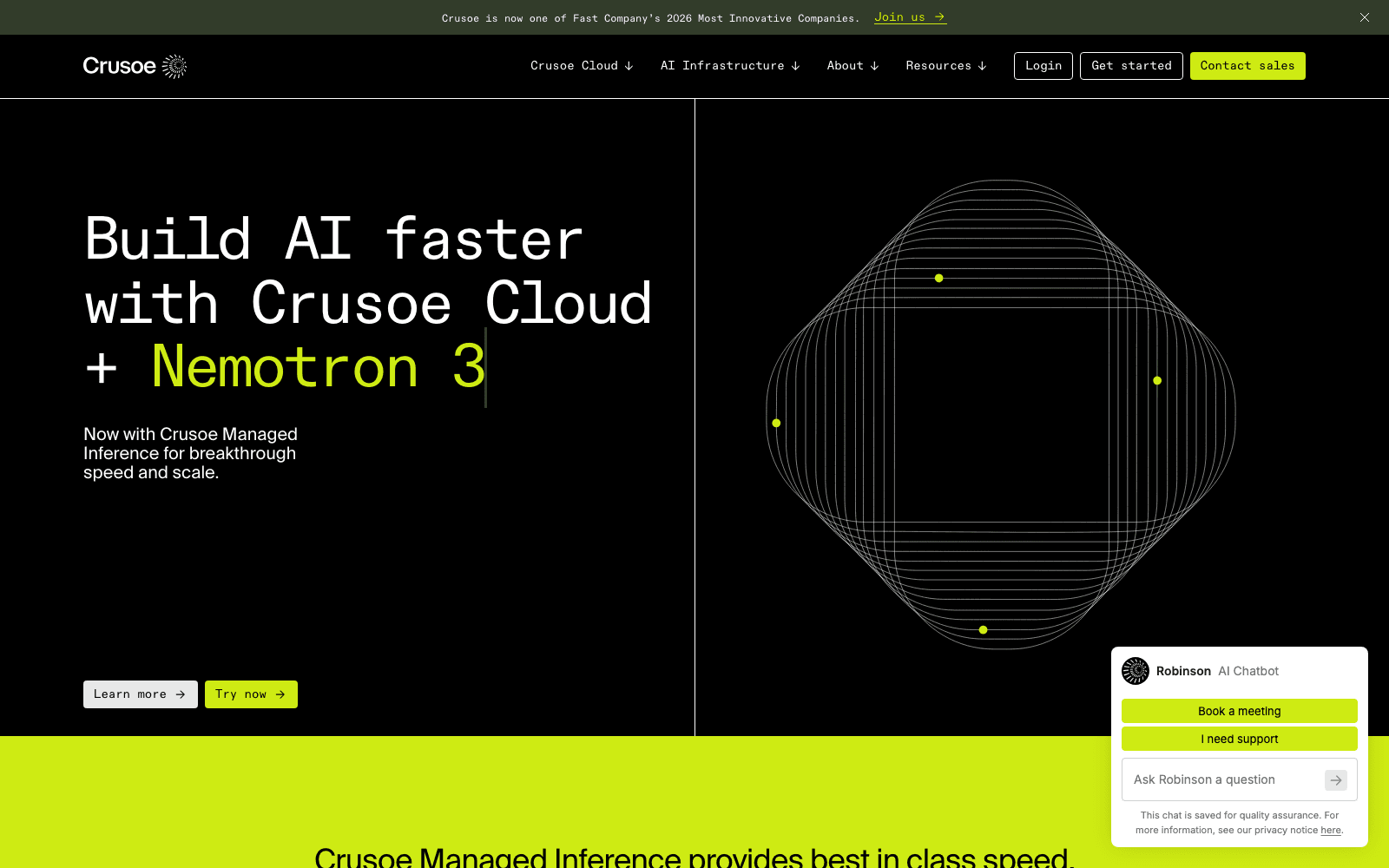 Crusoe ai infrastructure tool screenshot