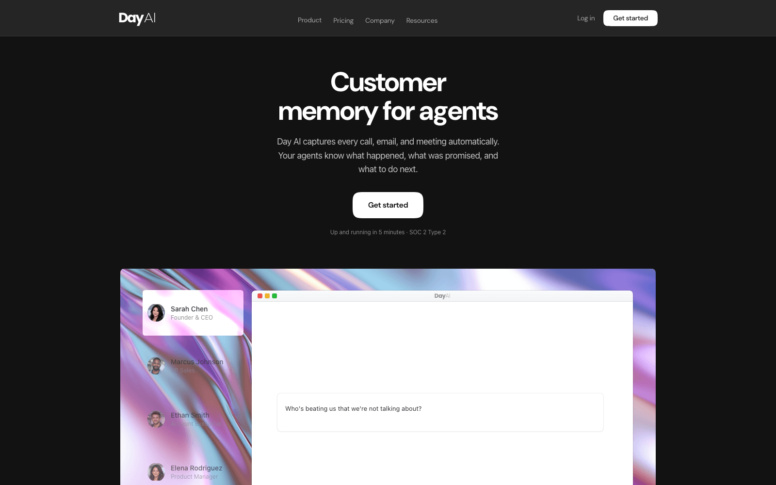 Day.ai sales & revops tool screenshot