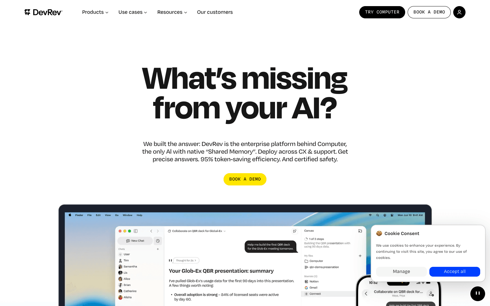 DevRev customer support tool screenshot