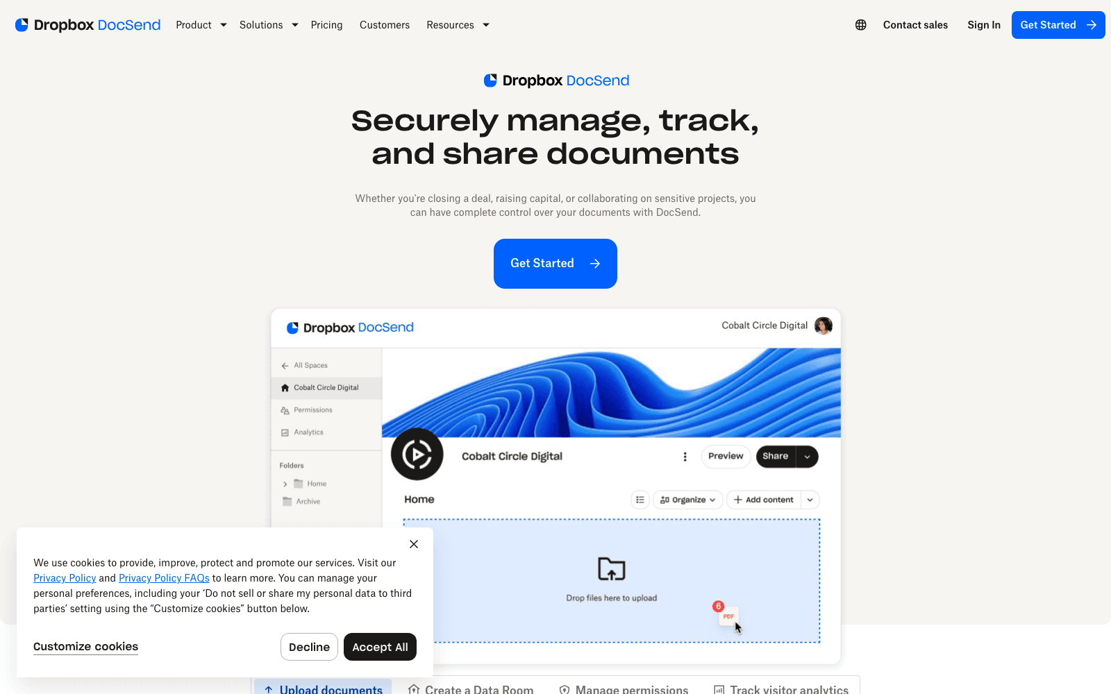 DocSend sales & revops tool screenshot