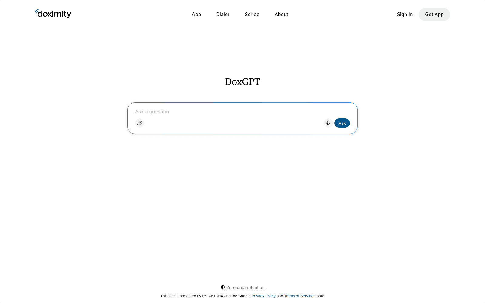 Doximity GPT healthcare tool screenshot