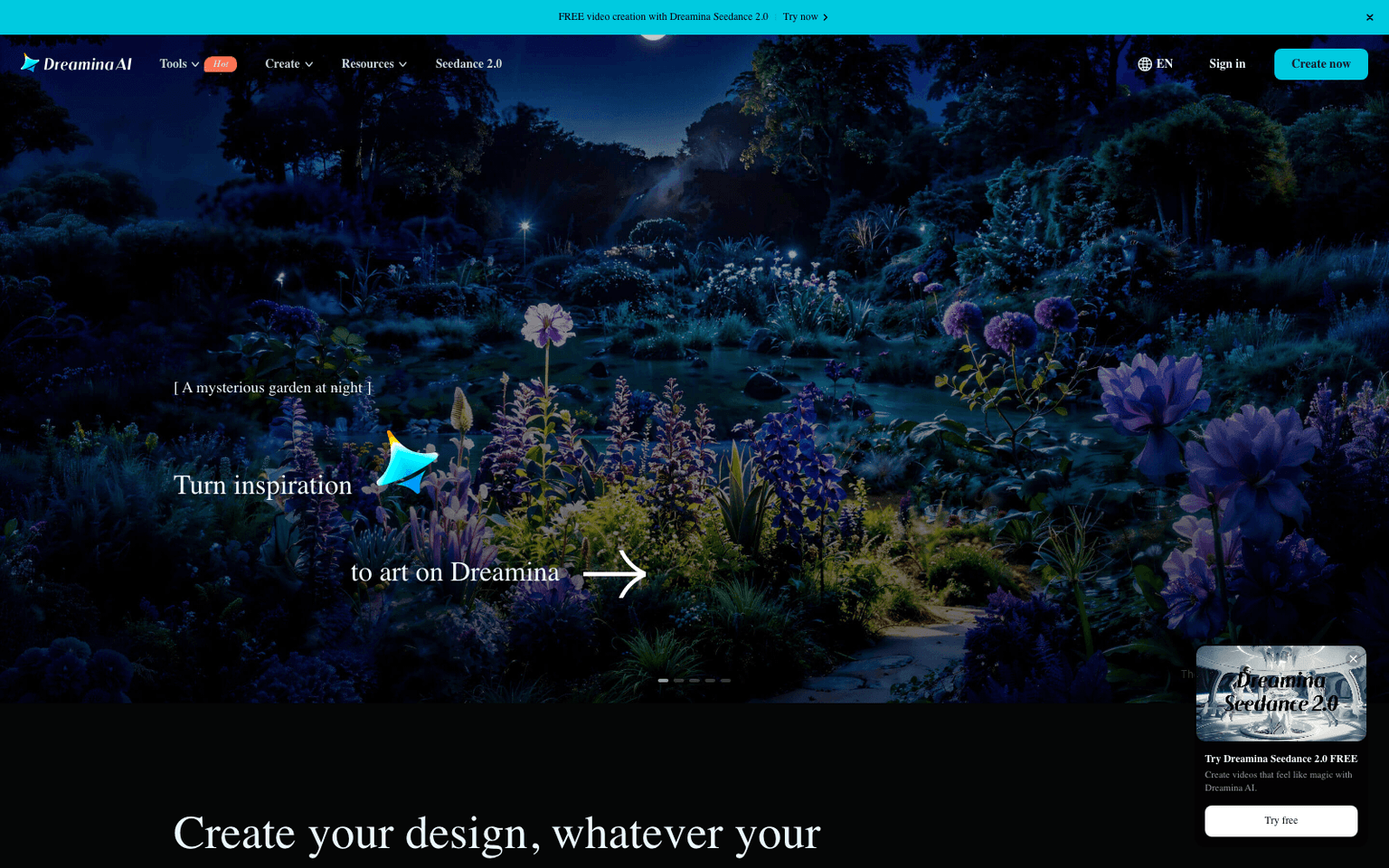 Dreamina ai art & image creation tool screenshot