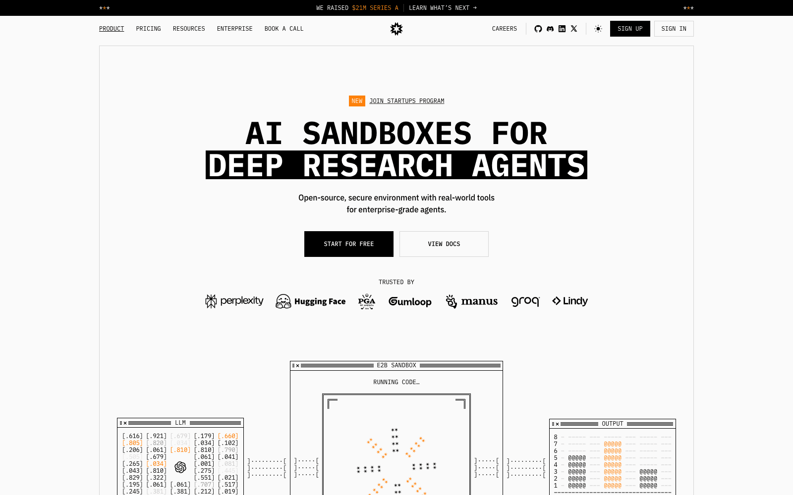 E2B developer tools tool screenshot