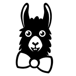 EasyLlama logo, a black llama head wearing a bow tie for the compliance training platform