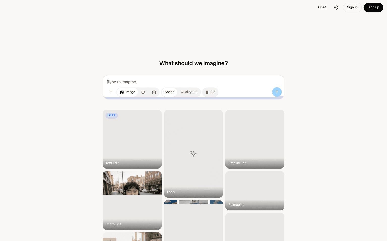 Grok Imagine page showing xAI image generation and image to video creation
