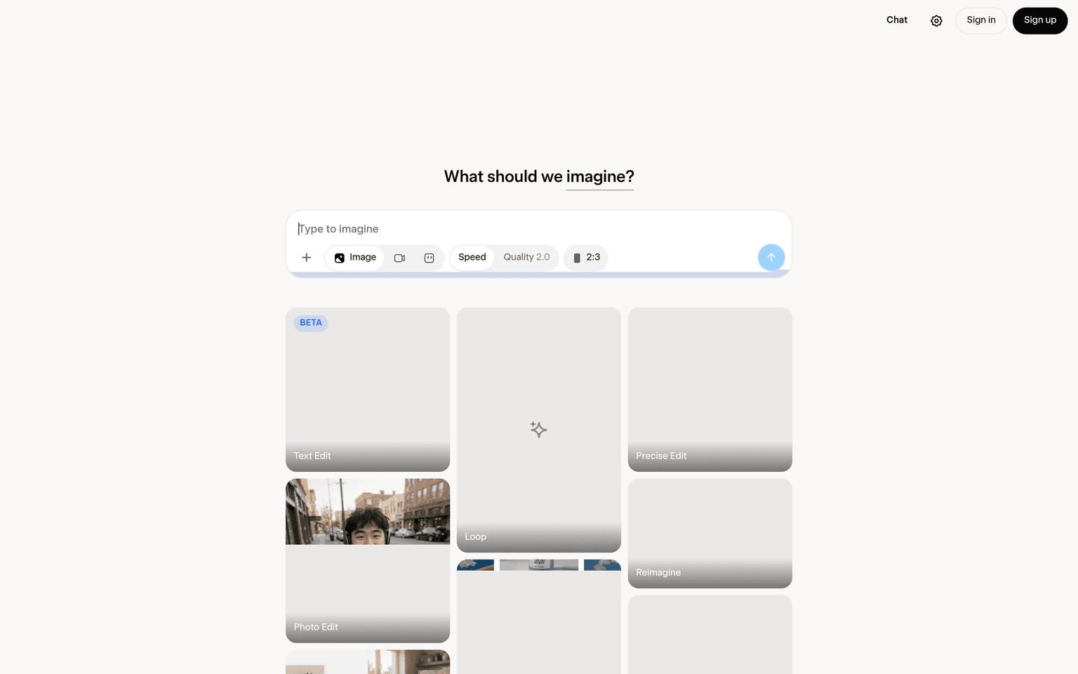 Grok Imagine page showing xAI image generation and image to video creation