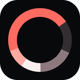 ErosAI logo, a dark rounded tile with a coral segmented ring mark