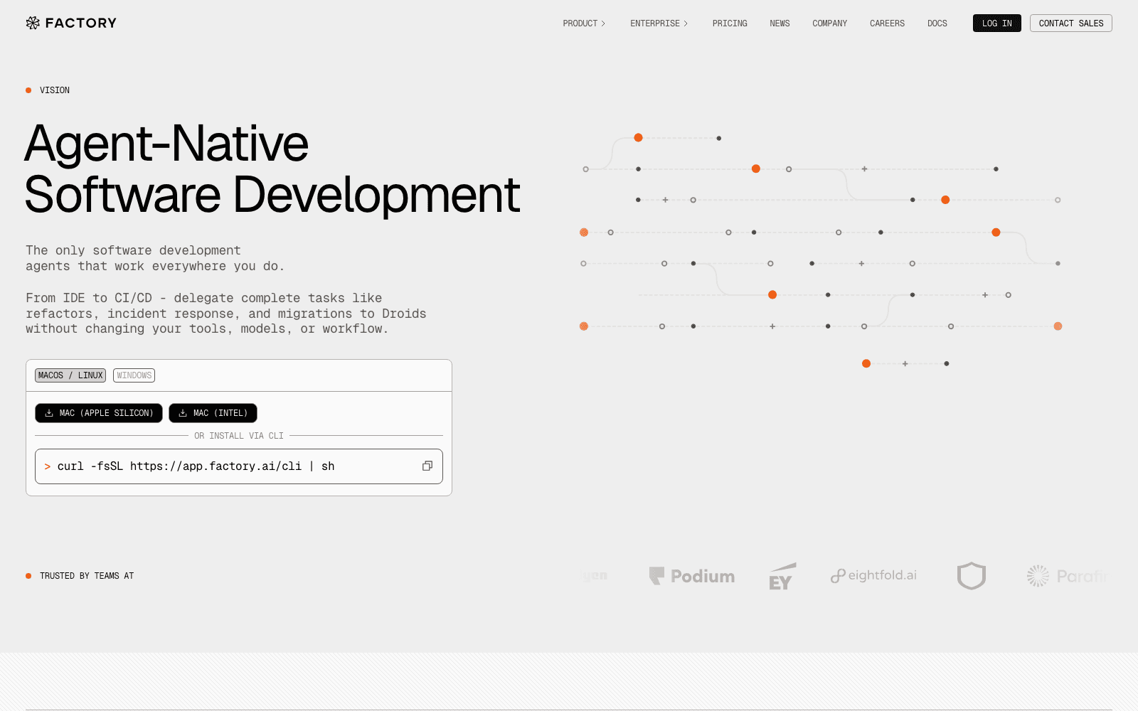 Factory Droid developer tools tool screenshot