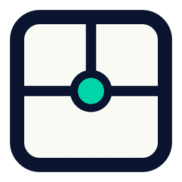 Floor Plan AI logo, a dark rounded square split into four rooms with a teal center dot