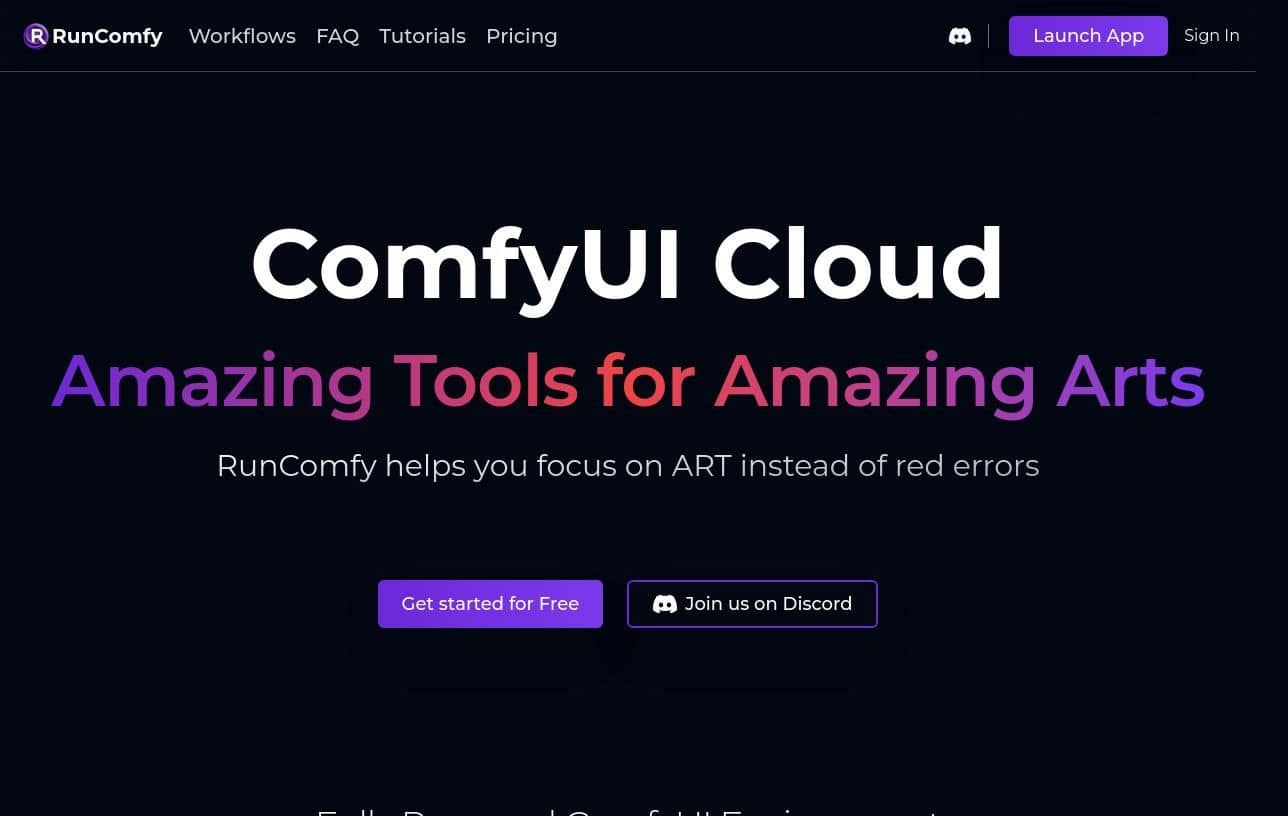 Cloud-based ComfyUI platform - RunComfy