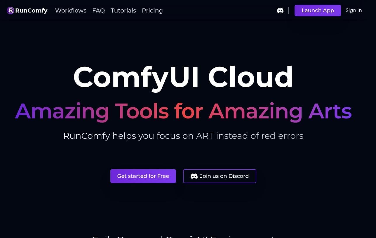 Cloud-based ComfyUI platform - RunComfy
