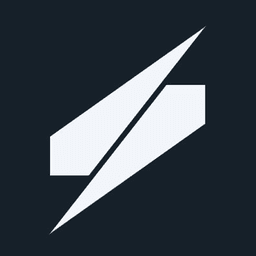 Saronic angular white lightning brand logo mark on dark navy background