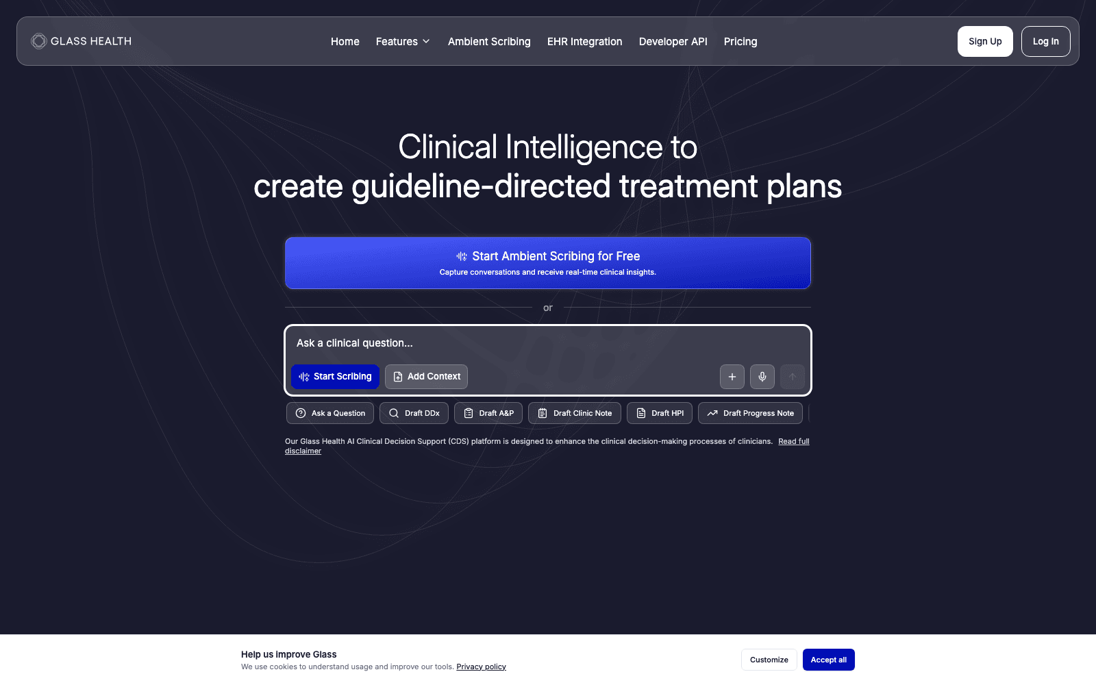 Glass Health healthcare tool screenshot