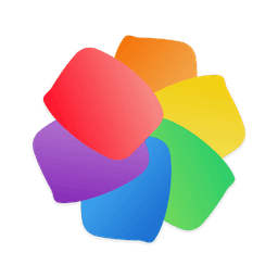 Gemini Omni logo, a six-petal rainbow pinwheel mark for the AI video generation studio