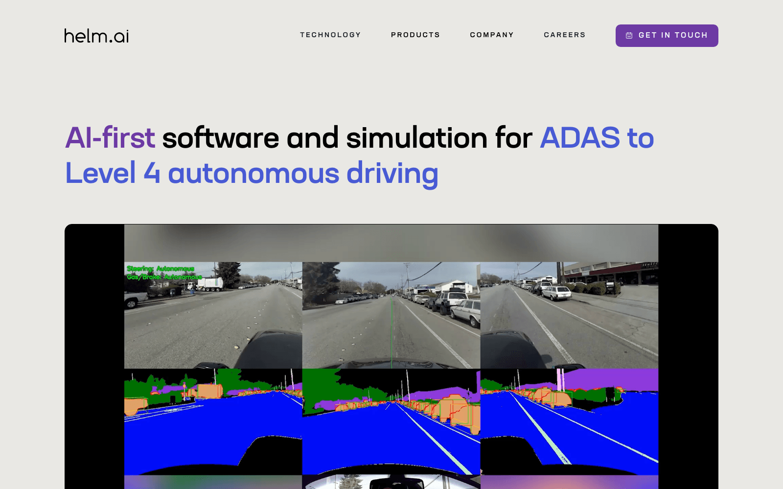 Helm.ai automotive tool screenshot