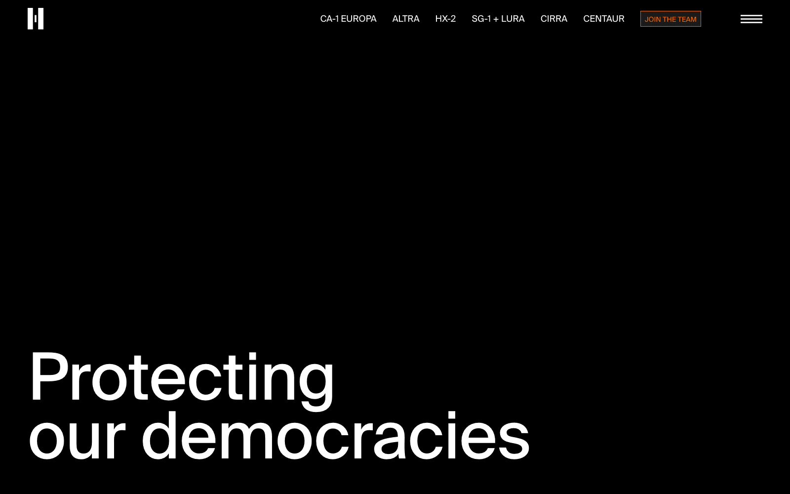 Helsing security & governance tool screenshot