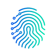 Humanize Max logo, a blue-to-teal gradient fingerprint and circuit mark on white