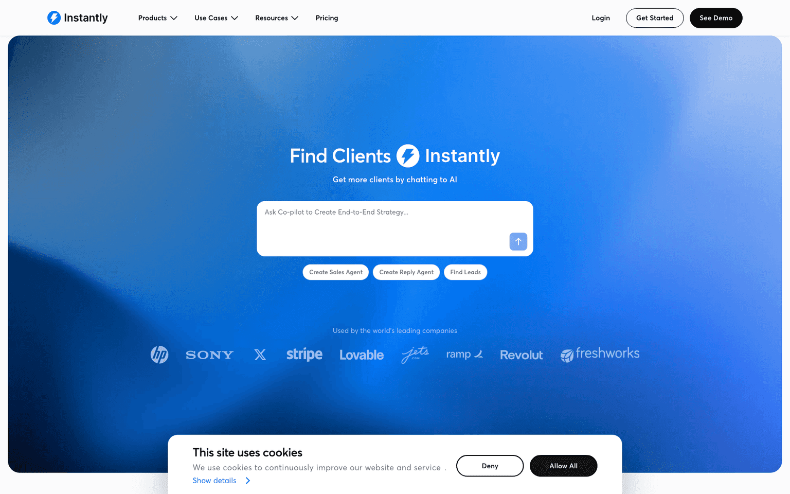 Instantly sales & revops tool screenshot