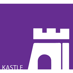 Kastle logo, a white castle mark on purple beside the Kastle wordmark