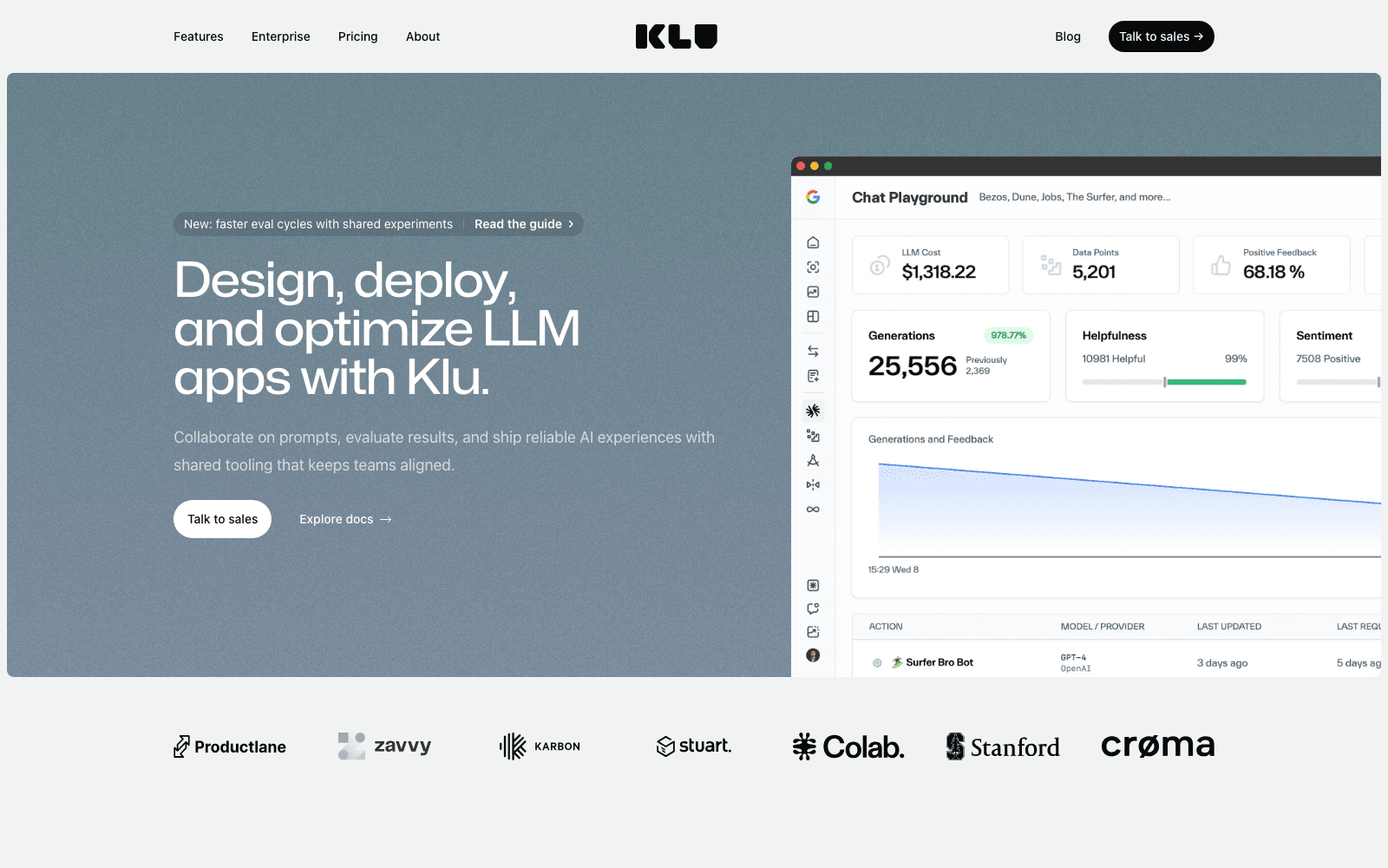 Klu developer tools tool screenshot