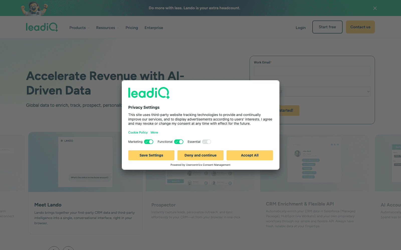 LeadIQ sales & revops tool screenshot