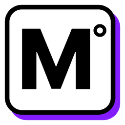 MCP360 logo, a black letter M with a degree mark inside a rounded square