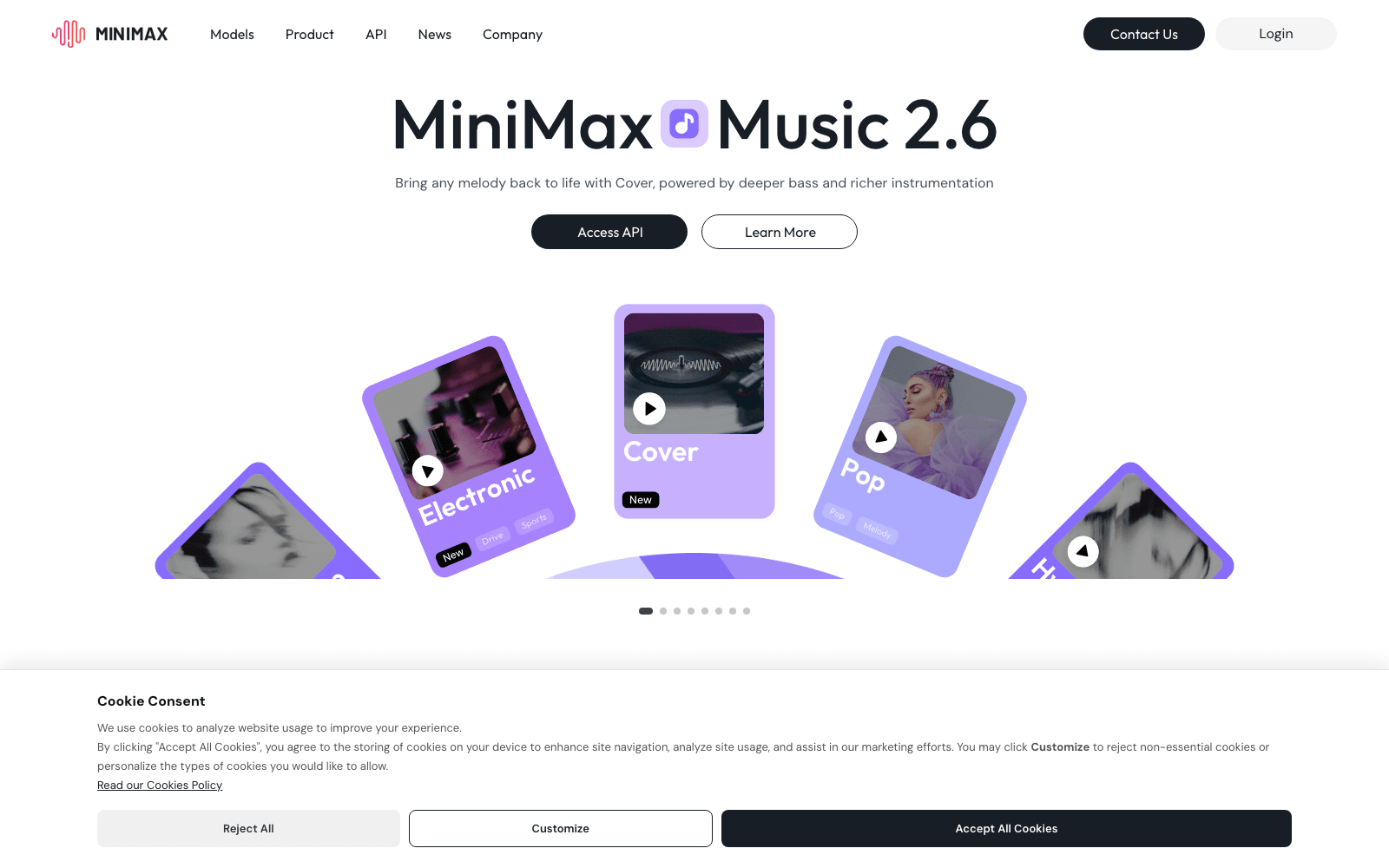 MiniMax ai/ml models tool screenshot