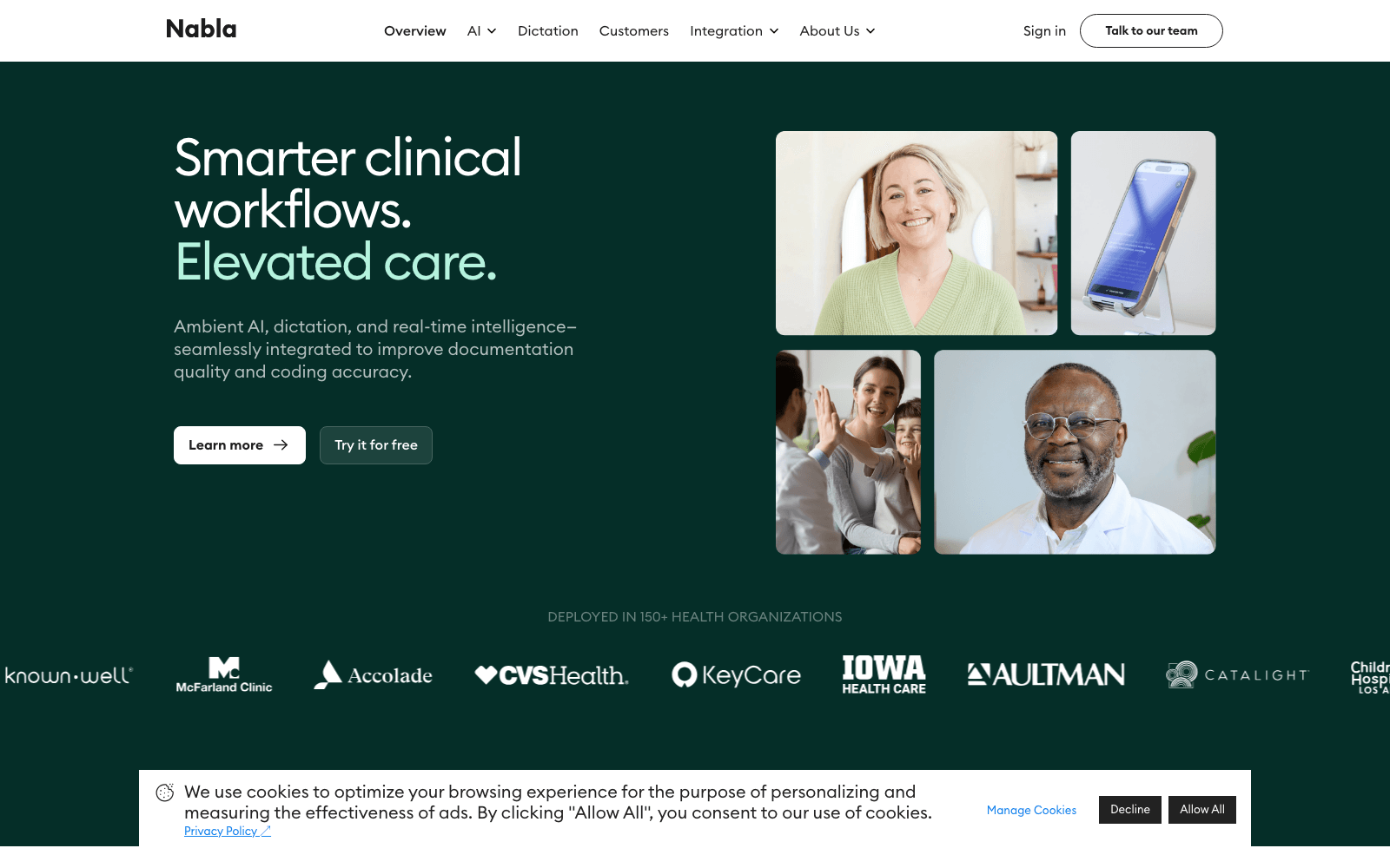 Nabla healthcare tool screenshot