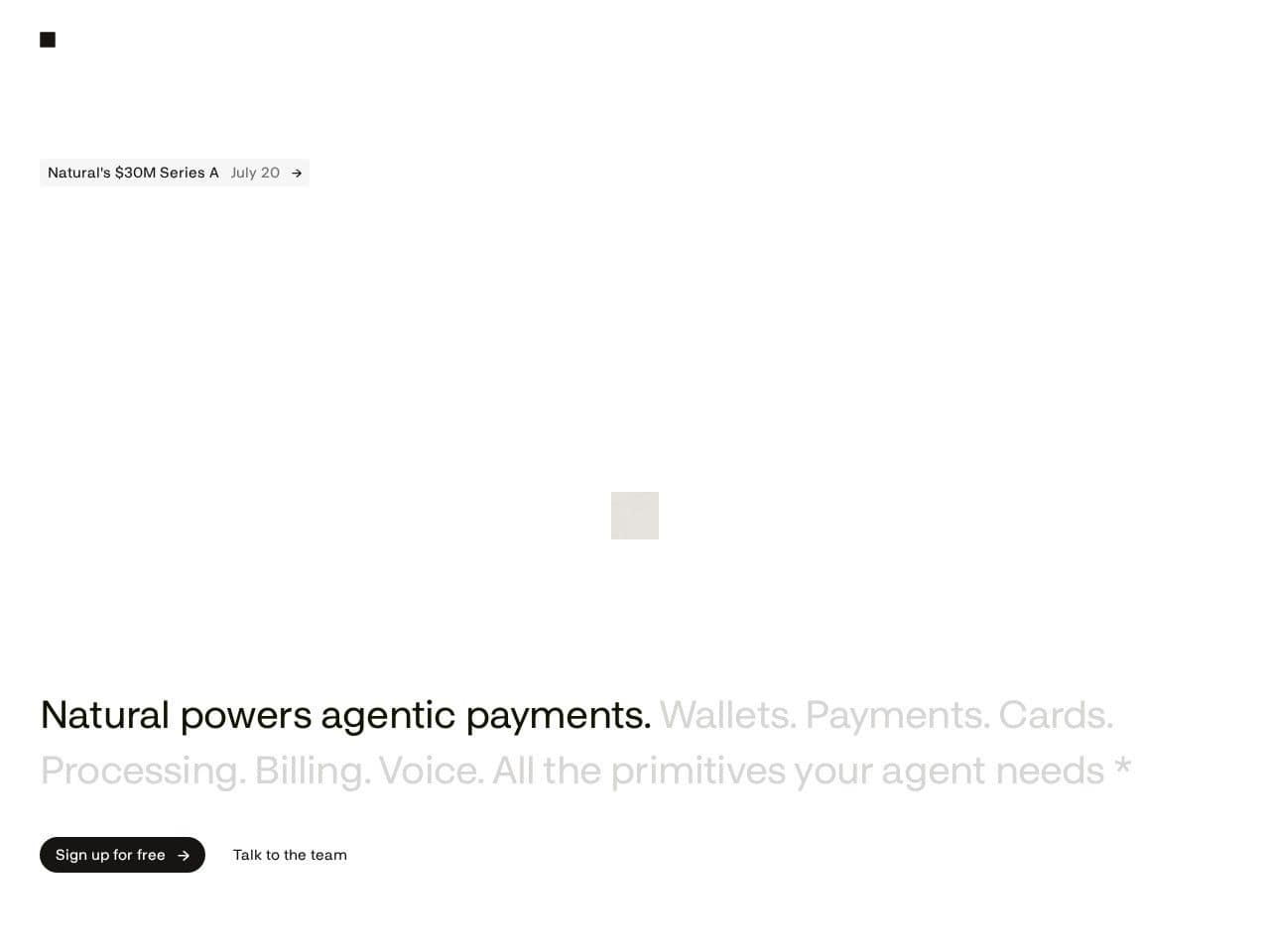 Natural product interface dashboard screenshot homepage view